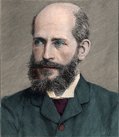 Portrett av Ferdinand James Anselm Freiherr von Rothschild (1839-1898), engelsk kunstsamler. 1898 av French School