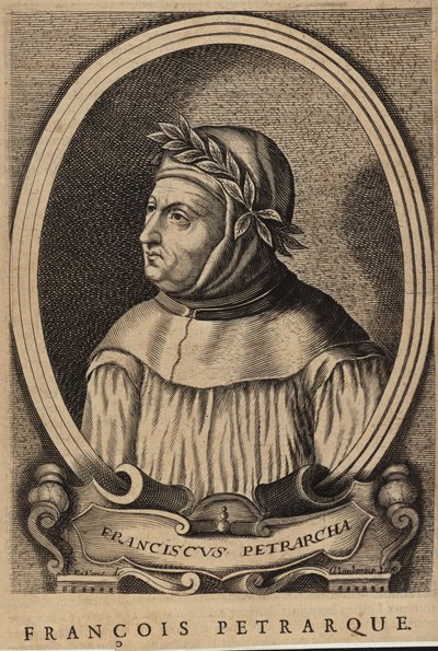 Portrett av Francesco Petrarch av French School