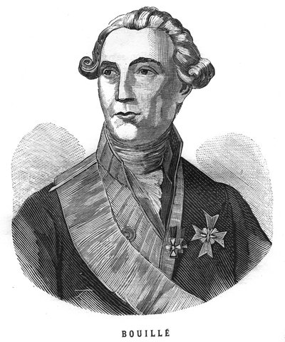 Portrett av Francois Claude Amour, Marquis de Bouille (1739-1800), fransk general. Gravering i «Les Illustrations De L