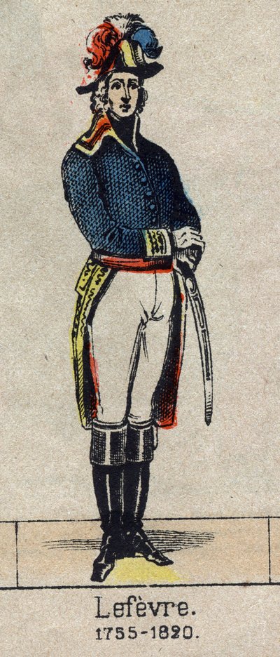 Portrait of Francois Joseph Lefebvre (1755-1820) Duke of Dantzig and of the Empire, Pair of France, then Baron and Pair of France Marechal of the Empire. Image of Epinal from the end of the 19th century. av French School