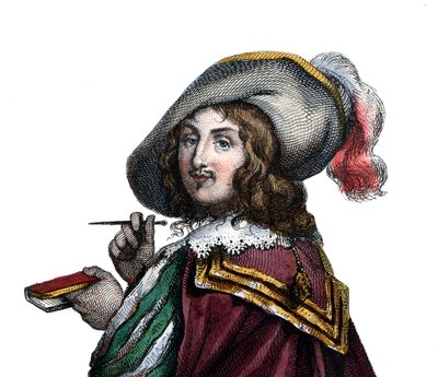 Portrett av Francois VI, hertug av La Rochefoucauld, prins av Marcillac (1613-1680), fransk forfatter. av French School