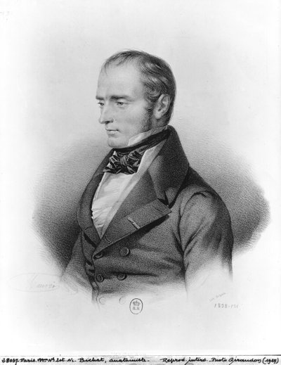 Portrett av Francois Xavier Bichat (1771-1802) gravert av Francois Seraphin Delpech (1778-1825) av French School