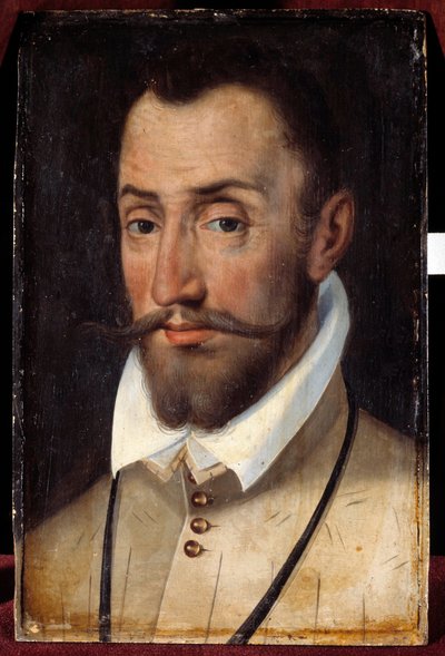 Portrett av Francois de Coligny, Lord of Andelot, oberst general for infanteriet (1521-1569) Maleri av den franske skolen av French School