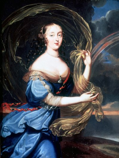 Portrett av Francoise Athenais (Francoise-Athenais) av Rochechouart Mortemart, Marquise de Montespan (eller Madame de Montespan) (1640-1707). av French School