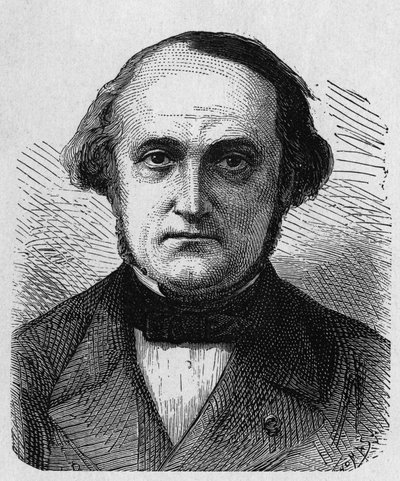 Portrait of François-Clément Sauvage (1812 - 1872), French engineer and administrator - in “Album de la Science; illustrious scientists; Great discoveries””” 1896. av French School