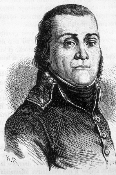 Portrett av François Joseph Lefebvre (1755 - 1820), marskalk og jevnaldrende av Frankrike - i "" L'Histoire de France"" av Henri Martin av French School