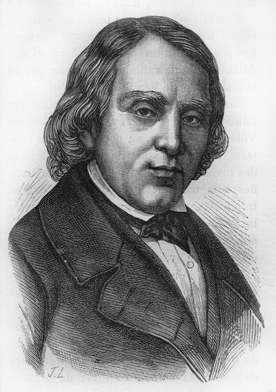Portrett av François Vincent Raspail (1794-1878), fransk biolog, kjemiker og politiker. av French School