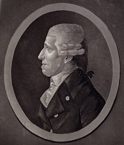 Portrett av Franz Joseph Haydn (1732-1809) av French School