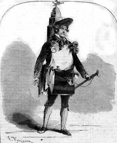 Portrett av Frederick Lemaitre (1800-1876), fransk komiker i "Le Marchand de coco" "av Adolphe d