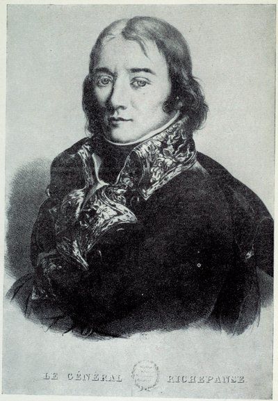Portrett av general Antoine Richepance (eller Richepanse) (1770-1803), til fordel for slaveri. Trykk fra 1800-tallets Chartres, Musee des Beaux Arts av French School