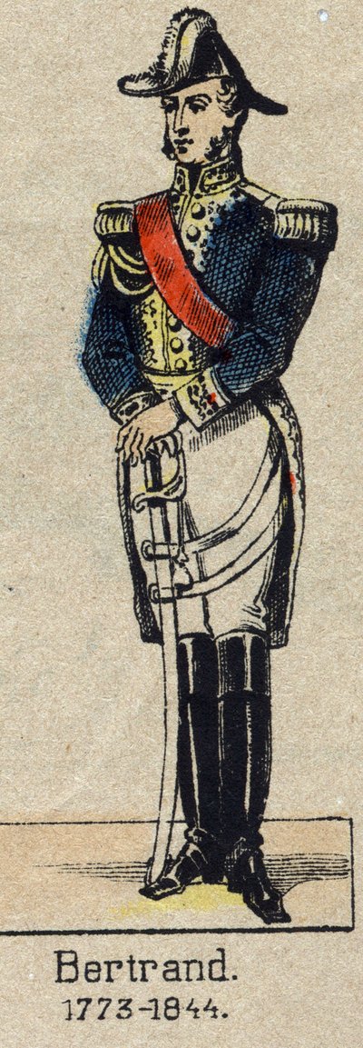 Portrett av general Henri-Gatien Bertrand (1773-1844), greve av imperiet. Bilde av Epinal fra slutten av 1800-tallet. av French School