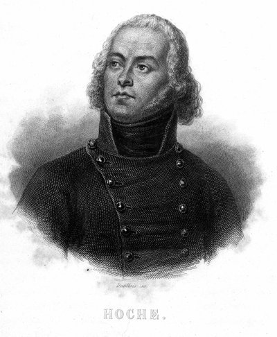 Portrait of General Lazare Louis Hoche (1768 - 1797) - in “” Revolution francaise”” by Thiers. 19th century av French School