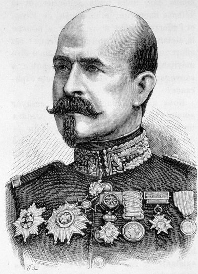 Portrett av general Trochu (1815 - 1896) - i "" L'Histoire de France "" av Henri Martin av French School