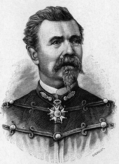 Portrait of General de Reffye - in “” Album of Science; illustrious scientists; Great discoveries””” 1896. av French School