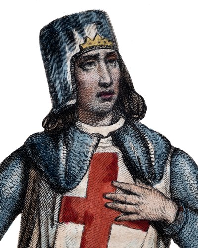 Portrett av Geoffrey av Villehardouin (1150-1228), fransk historiker og ridder. av French School