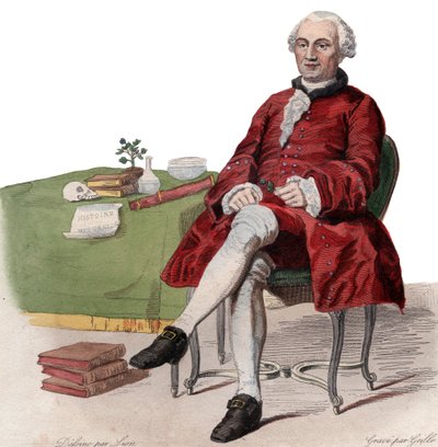 Portrett av Georges Louis Leclerc, Comte de Buffon (1707-1788), fransk naturforsker. av French School