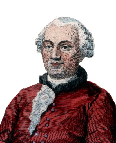 Portrett av Georges Louis Leclerc, Comte de Buffon (1707-1788), fransk naturforsker, matematiker, kosmolog og encyklopedisk forfatter. av French School