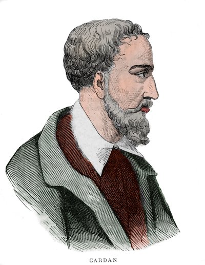 Portrett av Gerolamo Cardano (Girolamo Cardano, Hieronymus Cardanus eller Jerome Cardan av French School