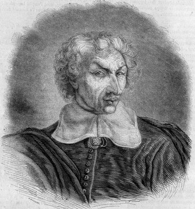 Portrait of Gui (Guy) Patin (1601-1672), French doctor and writer. Engraving by Bocour in “” Le Magasin picturesque”” av French School