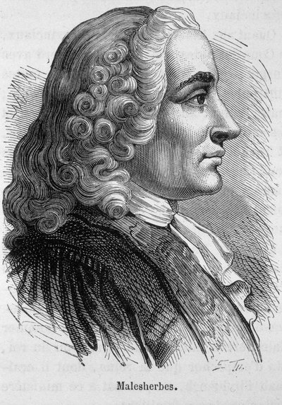 Portrett av Guillaume Chretien (Guillaume-Chretien) av Lamoignon de Malesherbes (1721-1794), fransk politiker - i "" L