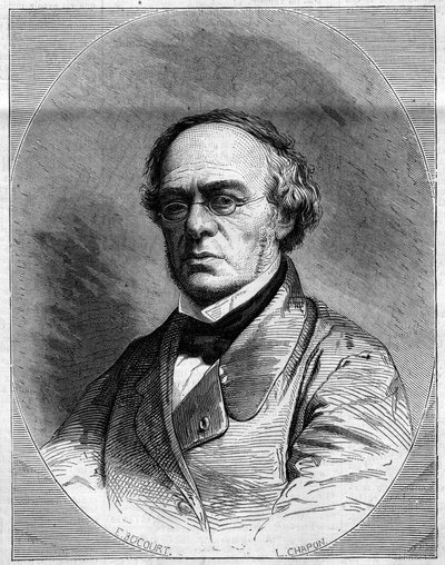 Portrett av Halevy (Jacques Fromental Levy, dit) (1799-1862), fransk komponist. Gravering i "" The Illustrated World"" nr. 259 av 29. mars av French School