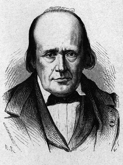 Portrett av Henri Milne - Edwards (1800 - 1885), fransk fysiolog - i "" Album de la Science; berømte vitenskapsmenn; Store funn""" 1896. av French School
