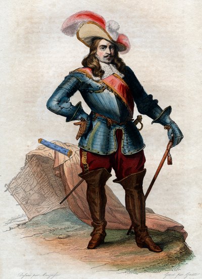 Portrett av Henri de La Tour dAuvergne, Vicomte de Turenne (1611-1675), marskalk av Frankrike. av French School