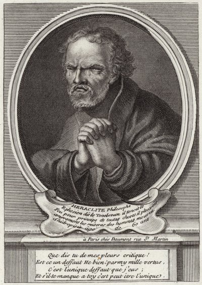 Portrett av Heraclitus fra Efesos av French School