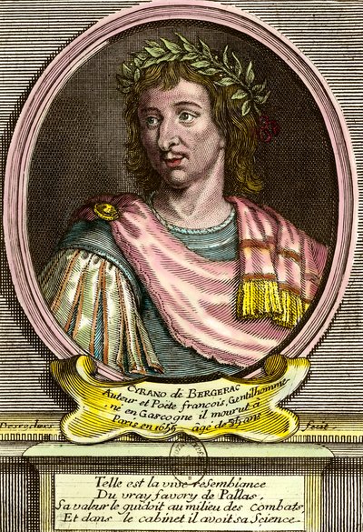 Portrett av Hercules Savinien av Cyrano de Bergerac (1619 - 1655) fransk forfatter. av French School