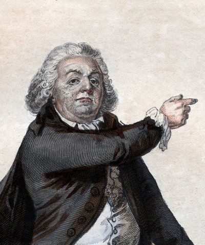 Portrett av Honore Gabriel Riqueti, Comte de Mirabeau (1749-1791), fransk politiker og revolusjonær. av French School