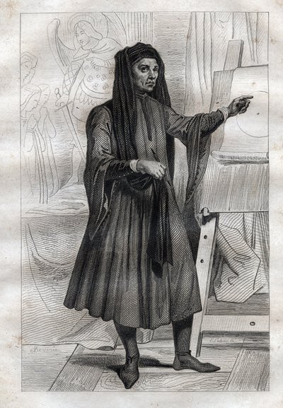 Portrett av den italienske maleren Giotto di Bondone (Ambrogiotto di Bondone av French School