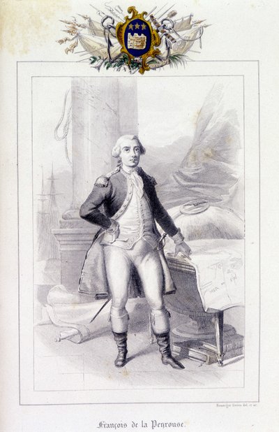 Portrett av Jean-Francois Galaup, greve av La Perouse (Jean Francois Laperouse av French School