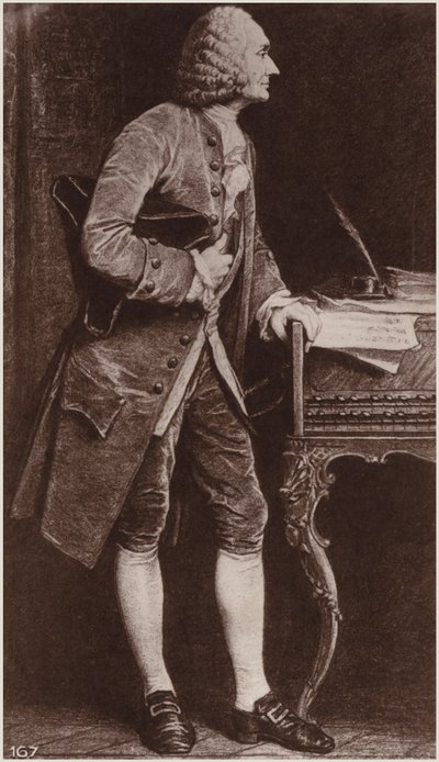 Portrett av Jean-Philippe Rameau av French School