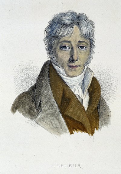 Portrett av Jean - François Lesueur - gravering av French School