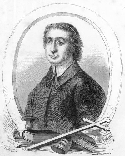Portrett av Jean Baptiste Massillon (1663-1742) (gravering) av French School