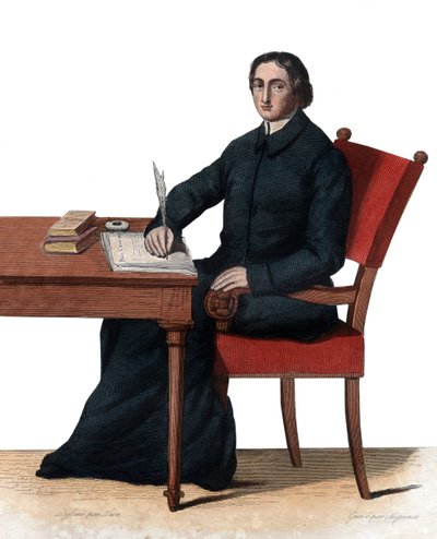Portrett av Jean Baptiste Massillon (1663-1742), fransk katolsk biskop og predikant, biskop av Clermont. av French School