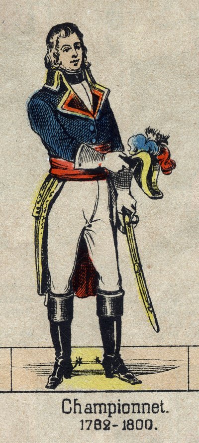 Portrett av Jean Etienne Championet, general francais (1762-1800). Bilde av Epinal fra slutten av 1800-tallet. av French School