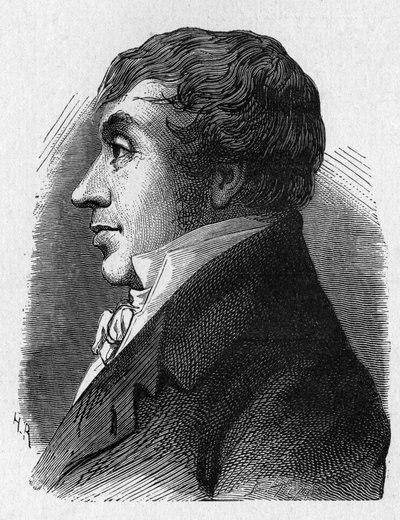 Portrett av Jean Marie Joseph (Jean-Marie-Joseph) Coutelle (1748-1835), kommandør for militære aerostiers under republikken - i "" Album of Science; berømte vitenskapsmenn; Store oppdagelser””” 1896 av French School