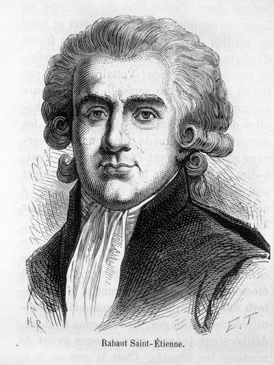 Portrett av Jean Paul Rabaut St Etienne, fransk politiker (1743 - 1793) - i "" L