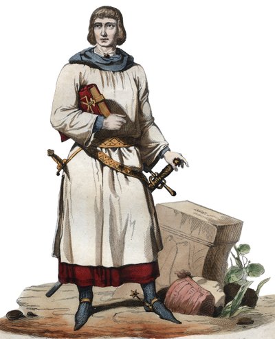 Portrett av Jean de Joinville (1225-1317), kroniker av middelalderens Frankrike. av French School