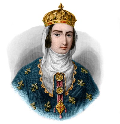 Portrett av Jeanne I av Navarra (1273-1305) dronning av Navarra og dronningkonsort av Frankrike. av French School