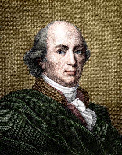 Portrett av Johann Gottfried Herder (1744-1803) tysk filosof og forfatter. (senere fargelegging) av French School