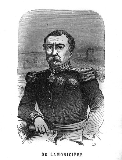Portrait of Joseph Vantini, dit Youssouf (1808-1866), French general. Engraving in “Les Illustrations De L