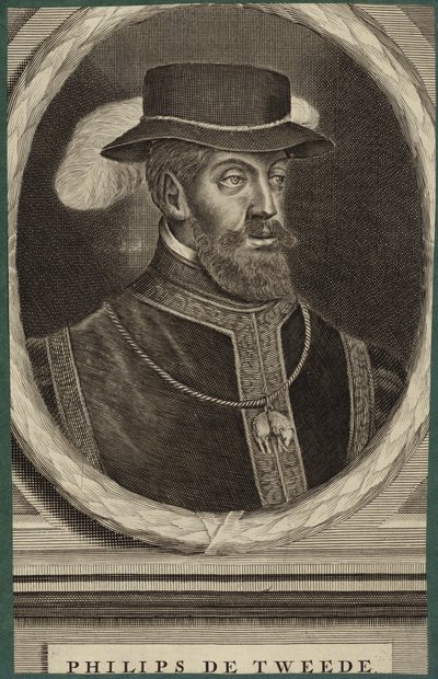 Portrett av kong Filip II av Spania av French School