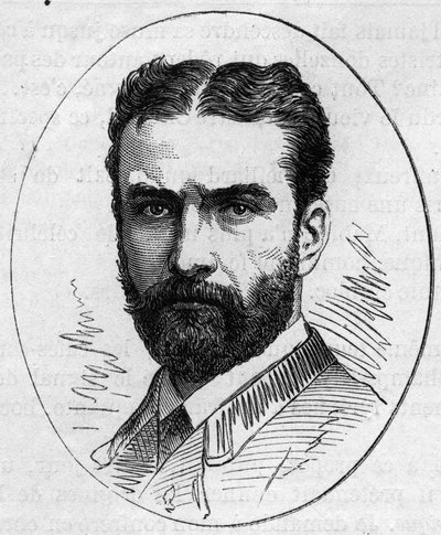 Portrett av Leon Bonnat (1833-1822), fransk maler. Gravering i "" Le Monde Illustré"" nr. 890 av 2. mai 1874. av French School