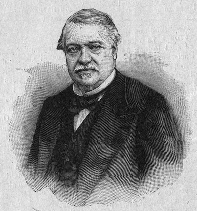 Portrett av Leon Say (1826-1896), fransk økonom og politiker. Gravering i «La gazette du dimanche»» av 30. april av French School