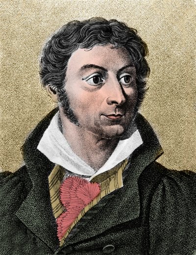 Portrett av Lorenz Oken (1779-1851). tysk naturforsker og filosof av French School
