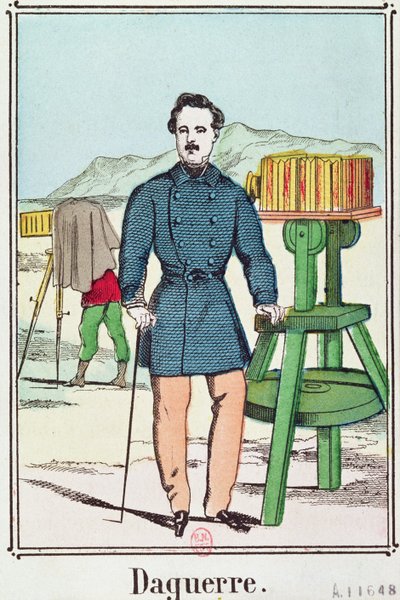 Portrett av Louis-Jacques Daguerre (1787-1851) av French School