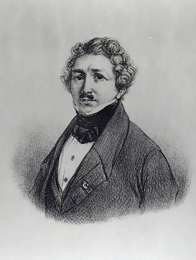 Portrett av Louis-Jacques Daguerre (1787-1851) av French School