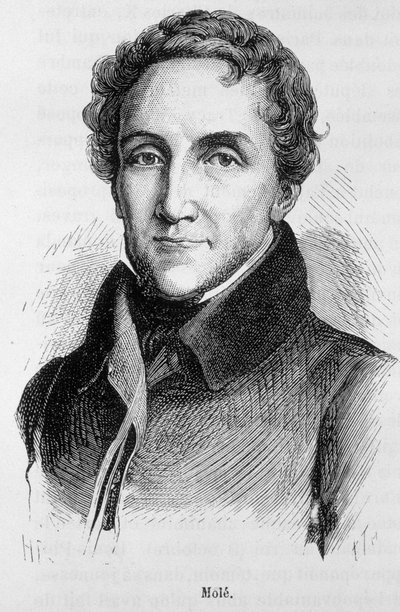 Portrett av Louis-Mathieu Mole - Portrett av Louis Mathieu, jarl av Mole (1781 - 1855), fransk politiker - i "" L